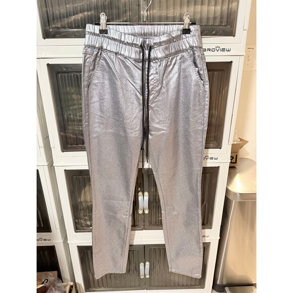 Juicy Couture Vintage Inspired High Waist Silver Relaxed Jogger - Picture 3 of 3
